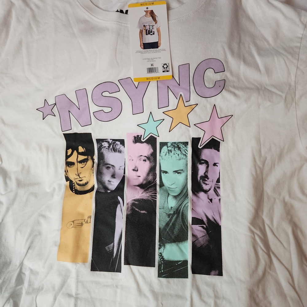 NSYNC White Graphic T-Shirt Size Medium
